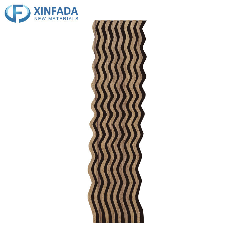 3D Mdf wood Pet Strip Sound-Absorbing fluted panel Acoustic Board Solid oak Wooden soundproof Slat Panel For Wall Panels ceiling