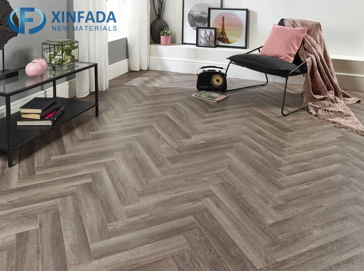 New Design Herringbone Pattern V-Groove Moisture-Proof Engineered Wood Laminate Flooring