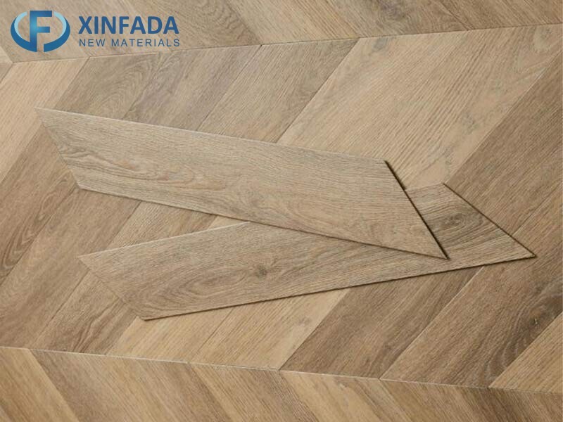 6mm Vinyl Click Herringbone White Marble Interlocking Laminate Spc Floor