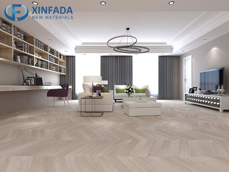 Anti-Corrosion Lvt PVC Vinyl Herringbone Parquet Spc Flooring for Sports Hall, Dance Room, Badminton Room