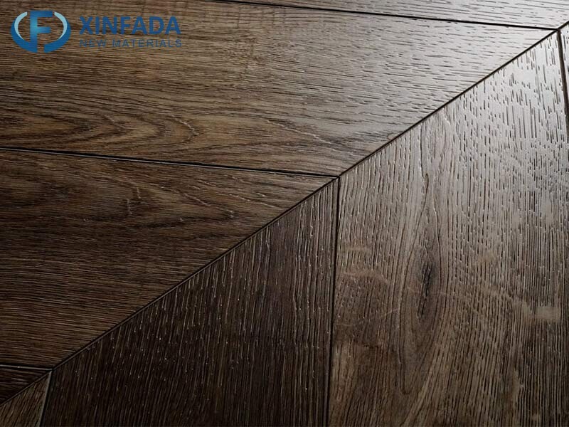 Herringbone UV Coating Fireproof Dry Back/Glue Down Lvt Vinyl Plank Flooring