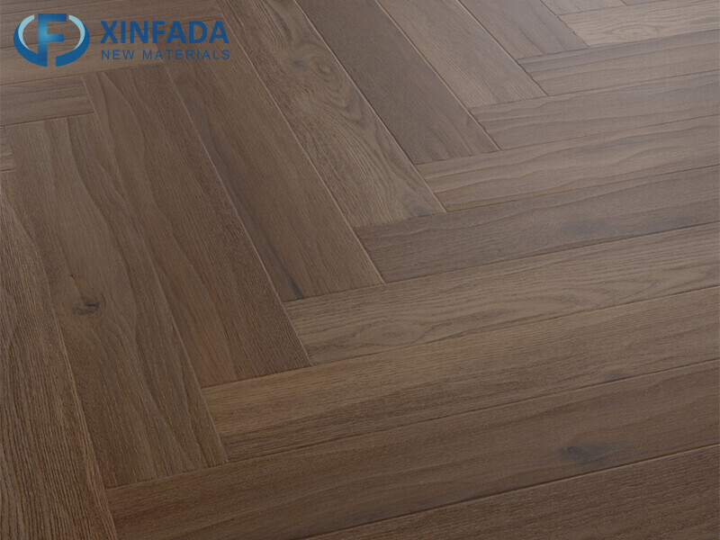 Brown Wear-Resistant Herringbone Composite Flooring