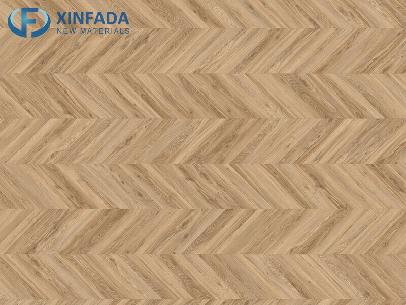 Chevron Wear-Resistant Vinyl Flooring