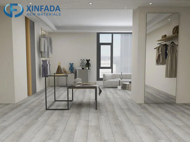 Gray 6mm Stain-Resistant SPC Flooring