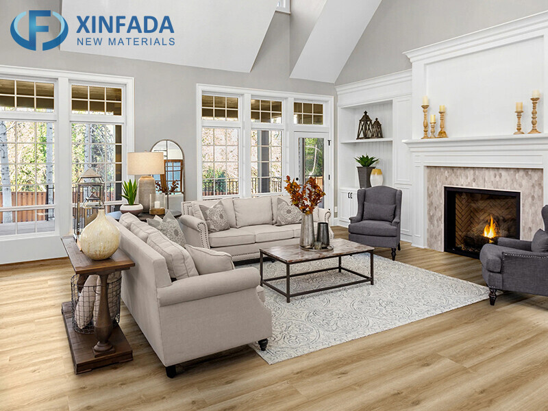 Light Brown Matte Waterproof SPC Flooring