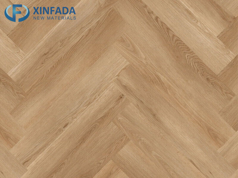 SPC Beige Herringbone Waterproof Flooring