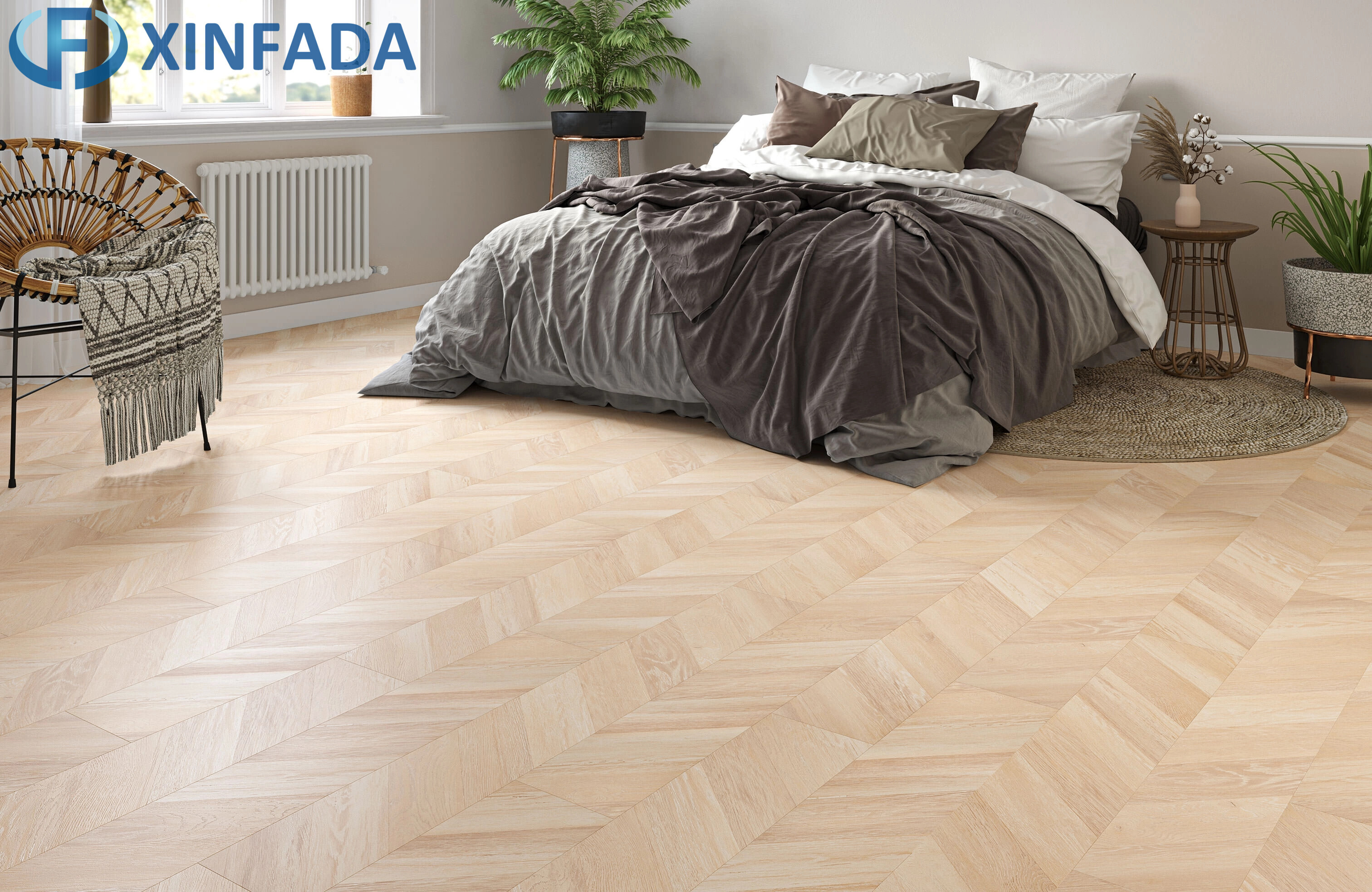 Professional Manufacturer Hardwood Flooring Oak Waterproof Quartz Parquet Click Herringbone 8mm 10mm 12mm Laminate Flooring for Indoor