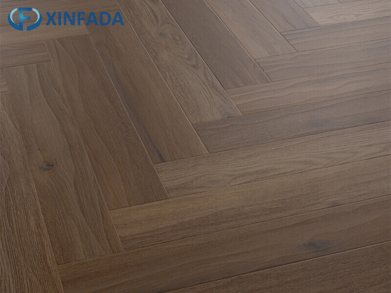 Brown Wear-Resistant Herringbone Composite Flooring
