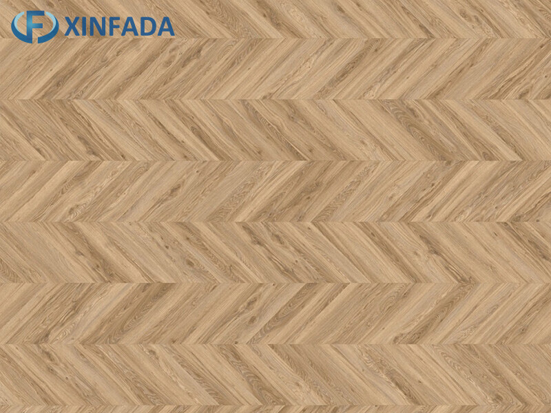 Chevron Wear-Resistant Vinyl Flooring