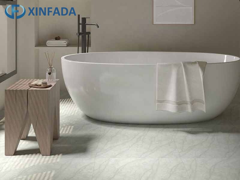 Marble-Patterned Semi-Hard LVT Flooring