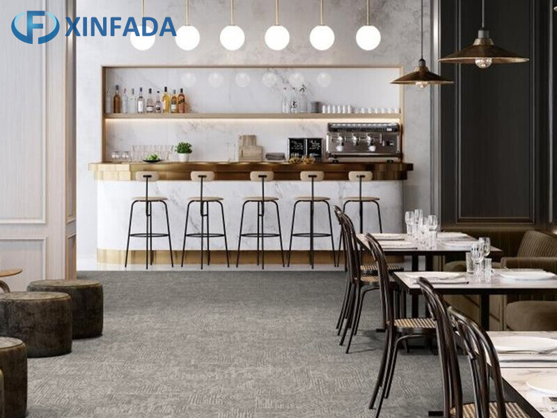 Customizable Interlocking LVT Carpet Tiles