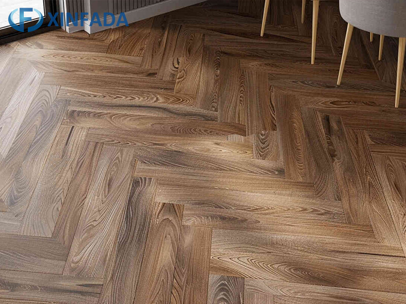Indoor Herringbone Wood Grain Spc Flooring