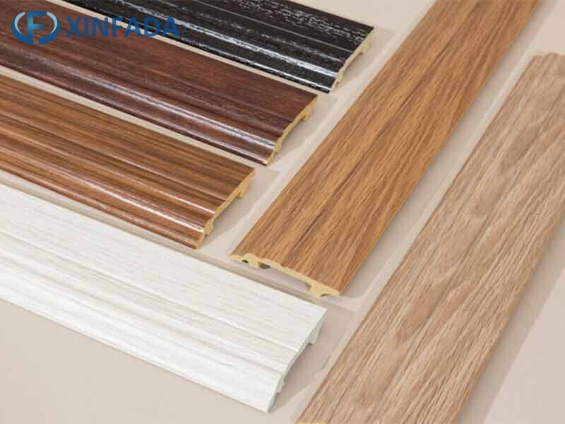 Flooring Accessories Molding Skirting Profile Spc Vinyl Waterproof Laminate Flooring Baseboard T-molding and Reducer PVC 2400mm