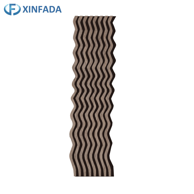 3D Mdf wood Pet Strip Sound-Absorbing fluted panel Acoustic Board Solid oak Wooden soundproof Slat Panel For Wall Panels ceiling