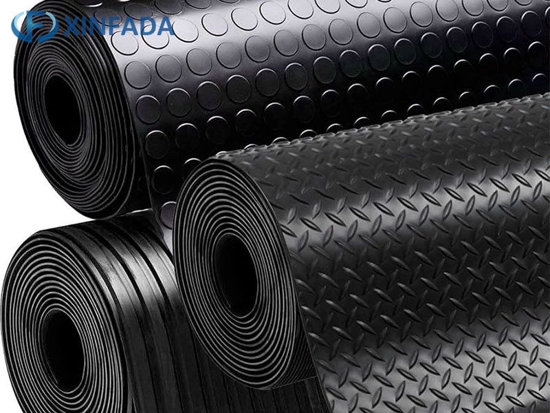 Vinyl Rubber Flooring Garage Floor Mat Waterproof Anti Slip Dot Diamond Wide Rib Checker Styles