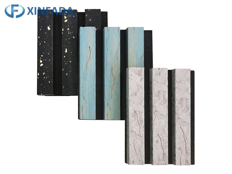 Fluted Sound Proof Acoustic Exterior Marble PU Stone WPC PVC Wall Interior