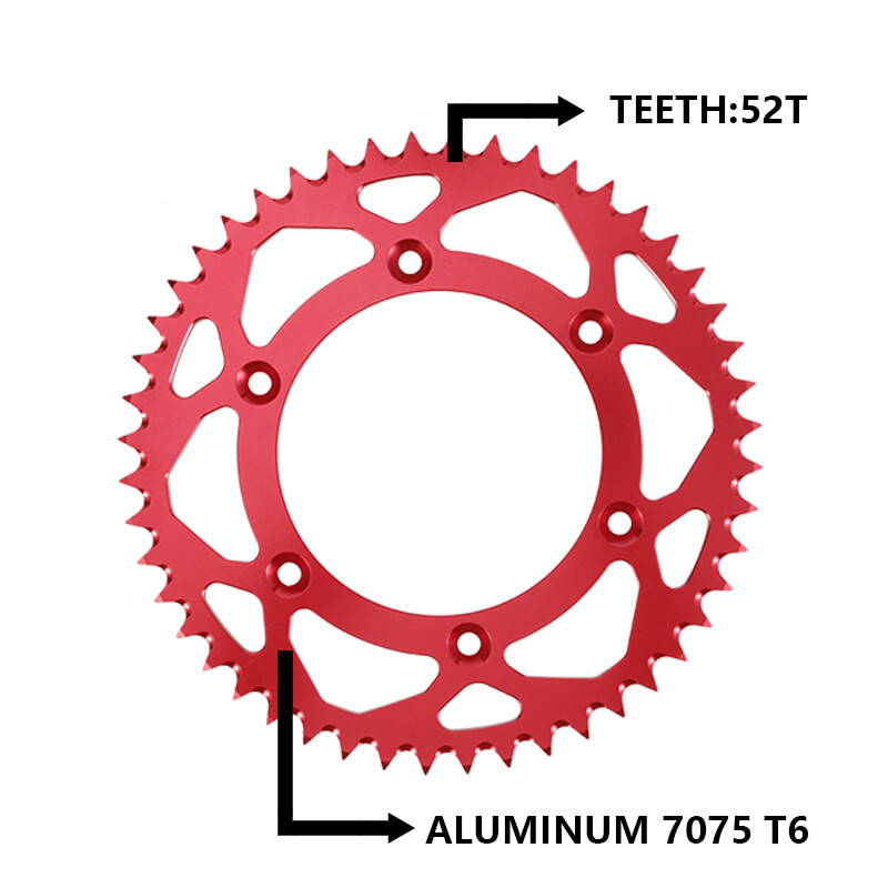 Custom color aluminum alloy 7075T6 sprocket for motorcycle wheels