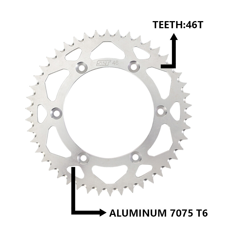 44T/46T/50T/52T Aluminum rear sprocket motorcycle wheels