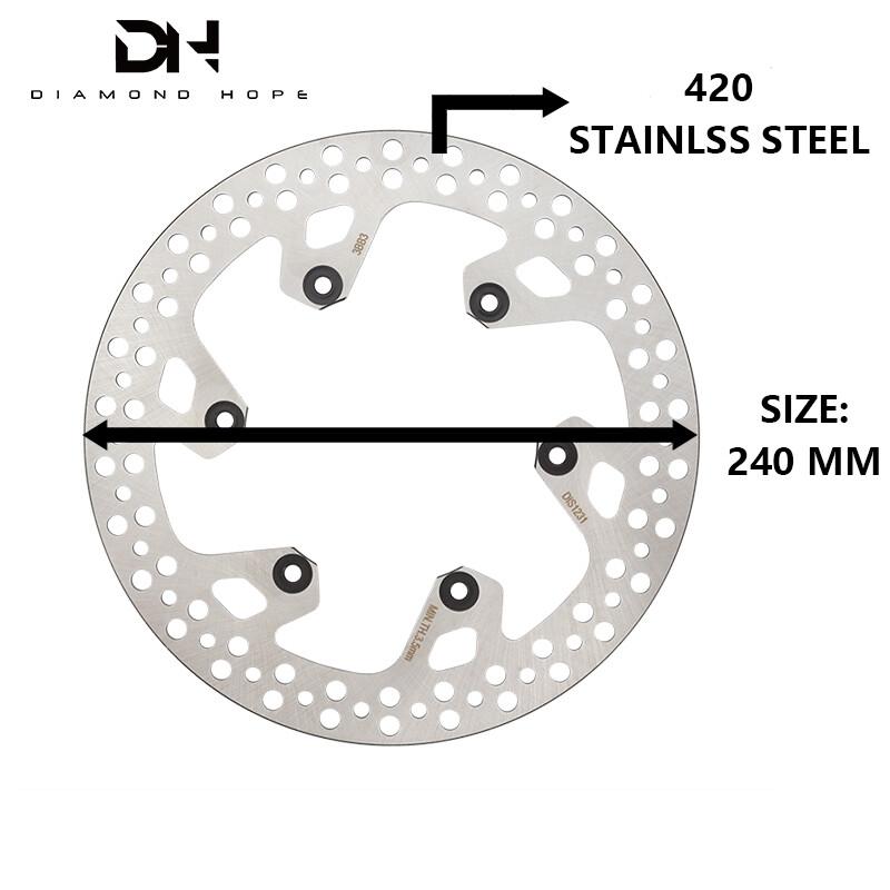 High quality motorcycle wheel brake disc 240mm stainless steel rotors