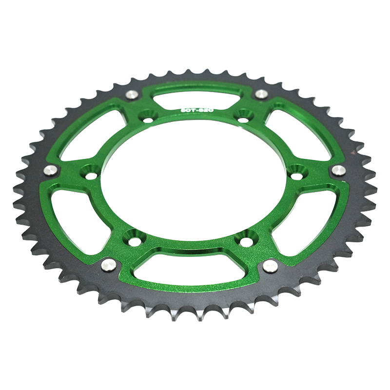 Motorcycle wheel aluminum alloy 45# steel and aluminum sprocket