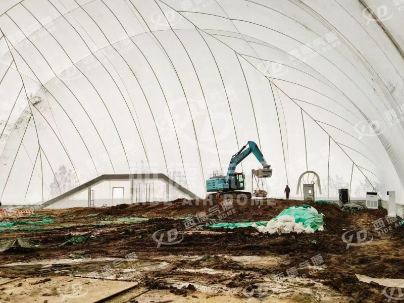Rapid Deployment Air Dome for Substation Foundation Pit Construction in Baoding