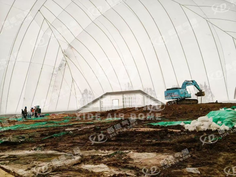 Rapid Deployment Air Dome for Substation Foundation Pit Construction in Baoding