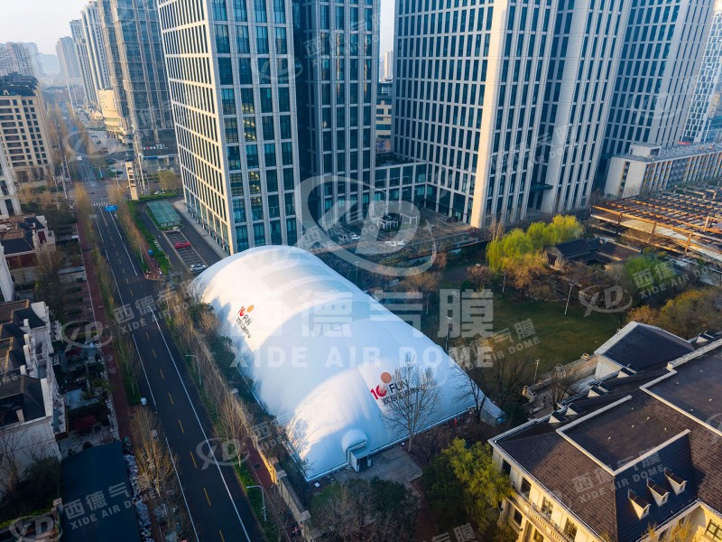 2,736㎡ Air Dome Sports Hall Upgrades Urban Fitness Space in Shijiazhuang