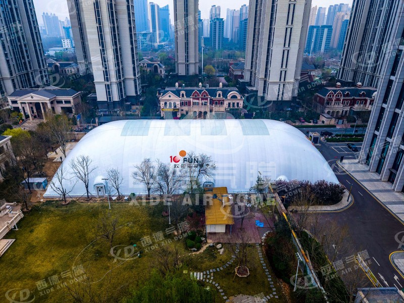 2,736㎡ Air Dome Sports Hall Upgrades Urban Fitness Space in Shijiazhuang