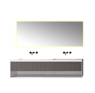 Single countertop washbasin wall-hung bathroom cabinet WBL-0319 Double undercounter vanity Single countertop washbasin wall-hung bathroom cabinet WBL-0319 Double undercounter vanity