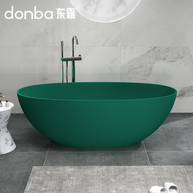Oval freestanding artificial stone bathtub DB-8628
