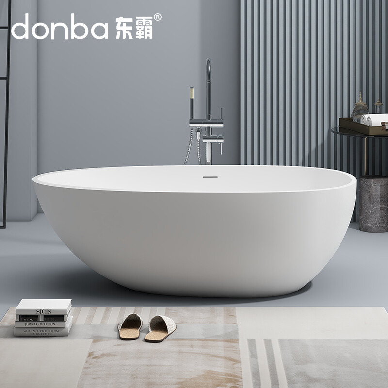 Egg-shaped freestanding artificial stone bathtub DB-8608 Egg-shaped freestanding artificial stone bathtub DB-8608