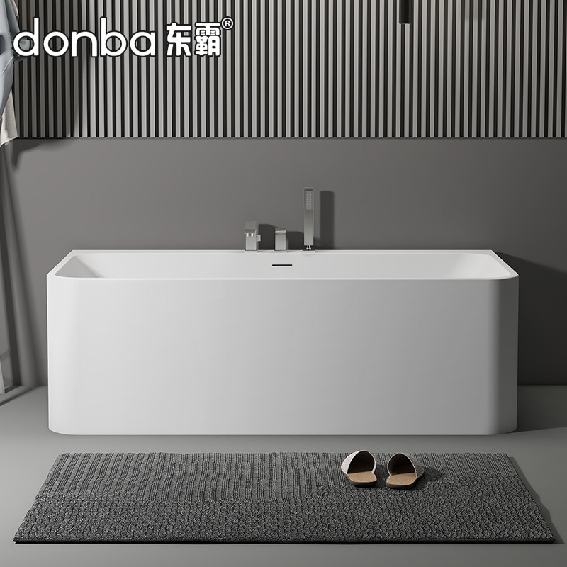 Three skirt rectangular artificial stone bathtub DB-8659 Three skirt rectangular artificial stone bathtub DB-8659