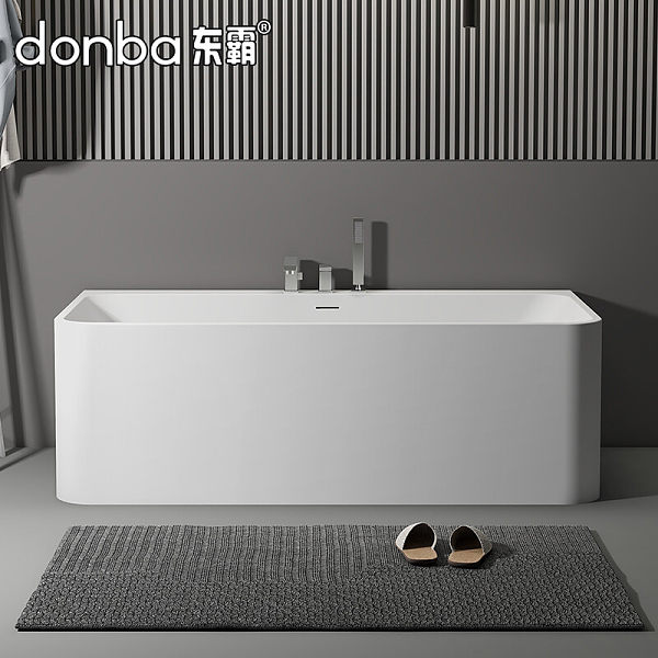 Three skirt rectangular artificial stone bathtub DB-8659