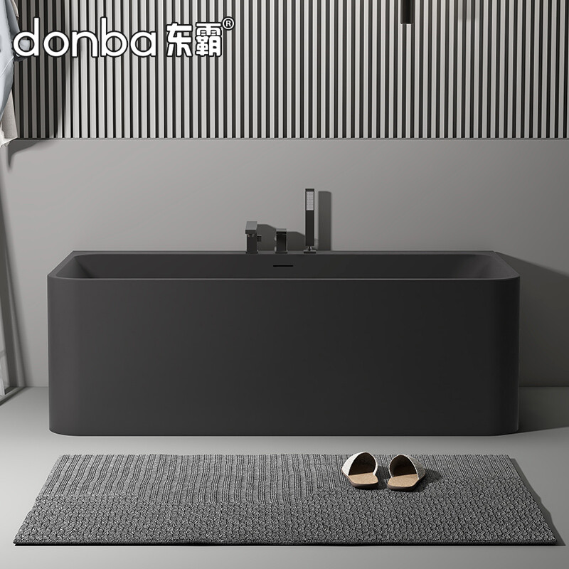Three skirt rectangular artificial stone bathtub DB-8659