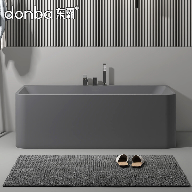 Three skirt rectangular artificial stone bathtub DB-8659