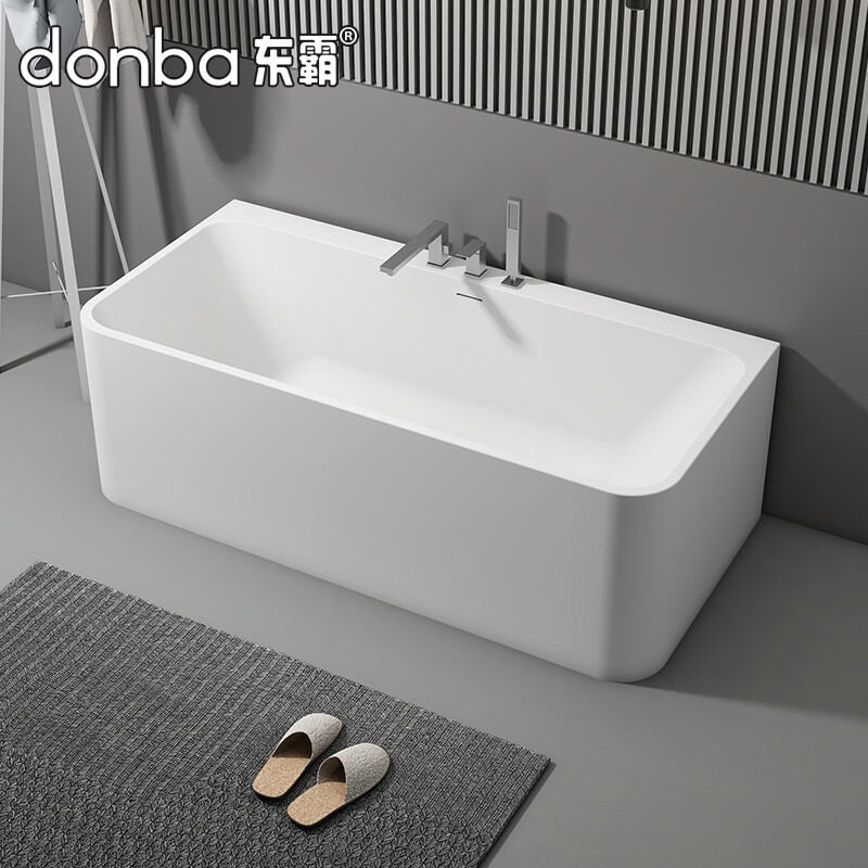 Three skirt rectangular artificial stone bathtub DB-8659