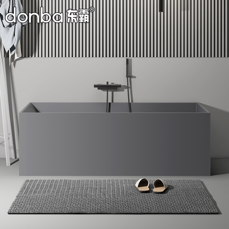 Independent rectangular artificial stone bathtub DB-8607