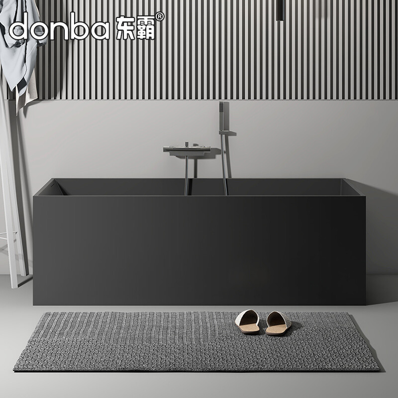 Independent rectangular artificial stone bathtub DB-8607