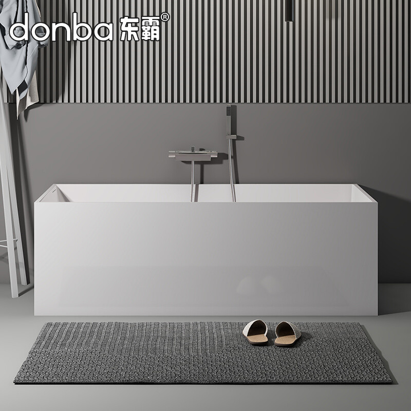 Independent rectangular artificial stone bathtub DB-8607