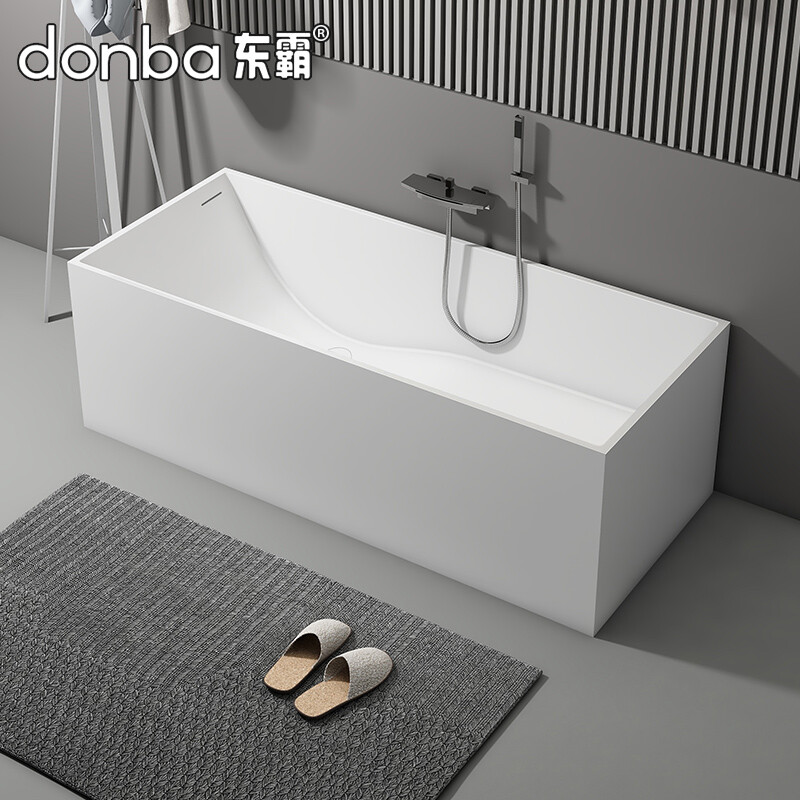 Independent rectangular artificial stone bathtub DB-8607 Independent rectangular artificial stone bathtub DB-8607