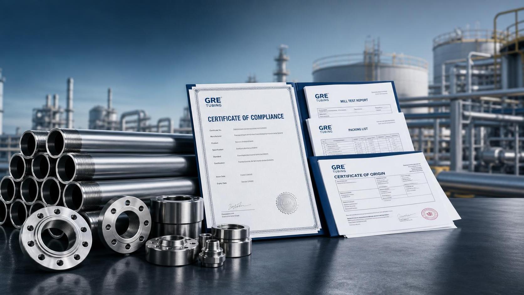 What certification documents are expected for GRE Tubing supply