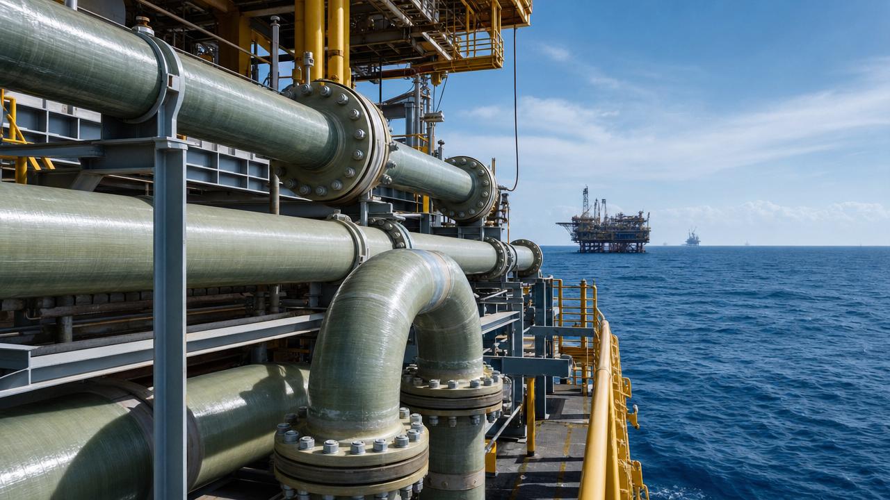 GRE pipe for offshore may lower weight without losing strength GRE pipe for offshore may lower weight without losing strength