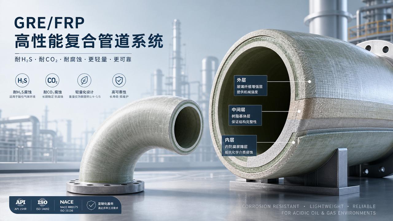 What makes FRP pipe for oil and gas fit sour service better? What makes FRP pipe for oil and gas fit sour service better?