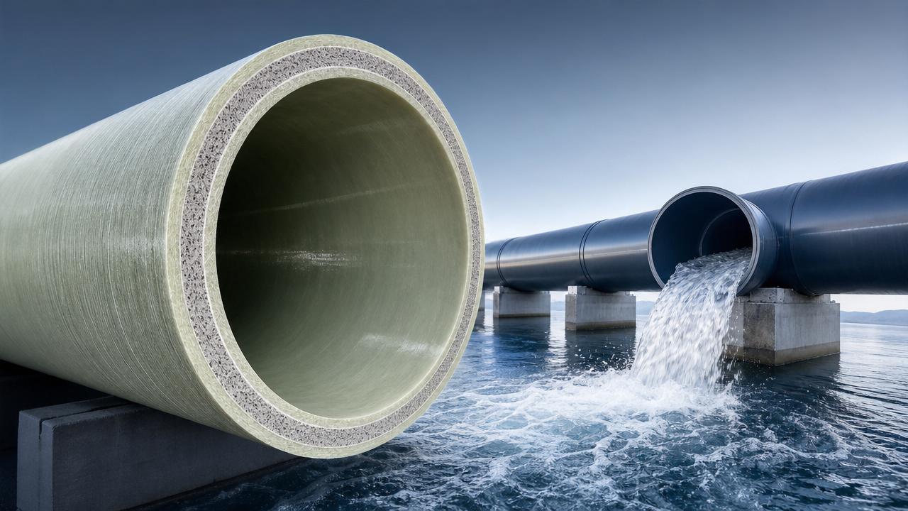 GRP Pipe vs HDPE Pipe: Which Is Better for Large-Diameter Water Lines?