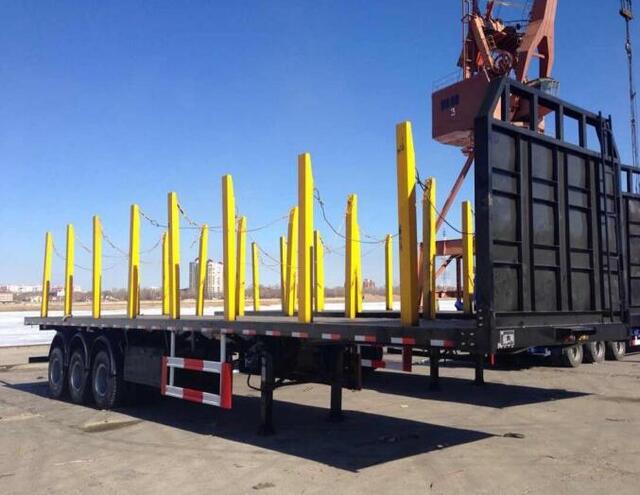 SHACMAN Flatbed Trailer With Pillar