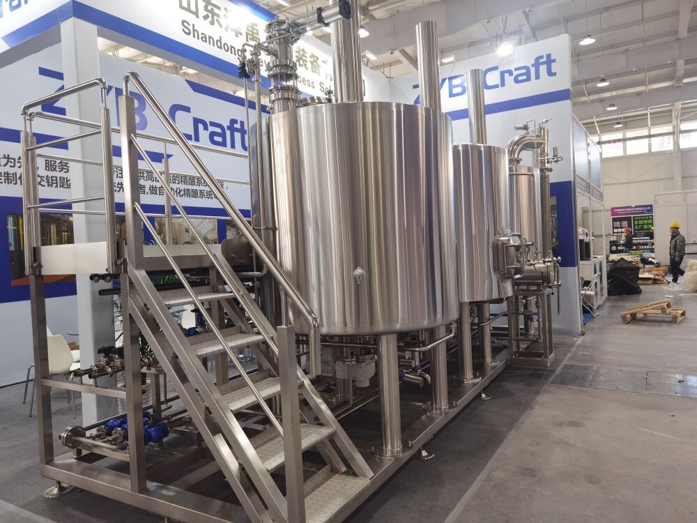 1000L 3 Vessel Brewing Equipment Fully Automatic 