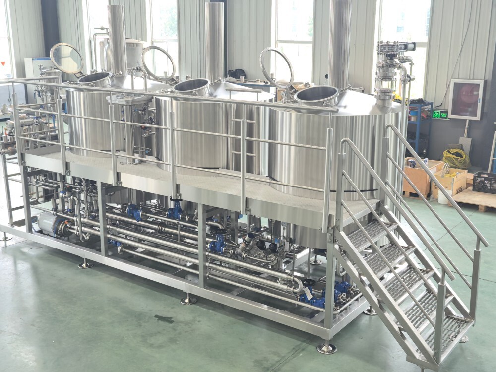 1000L 3 Vessel Brewing Equipment Fully Automatic 