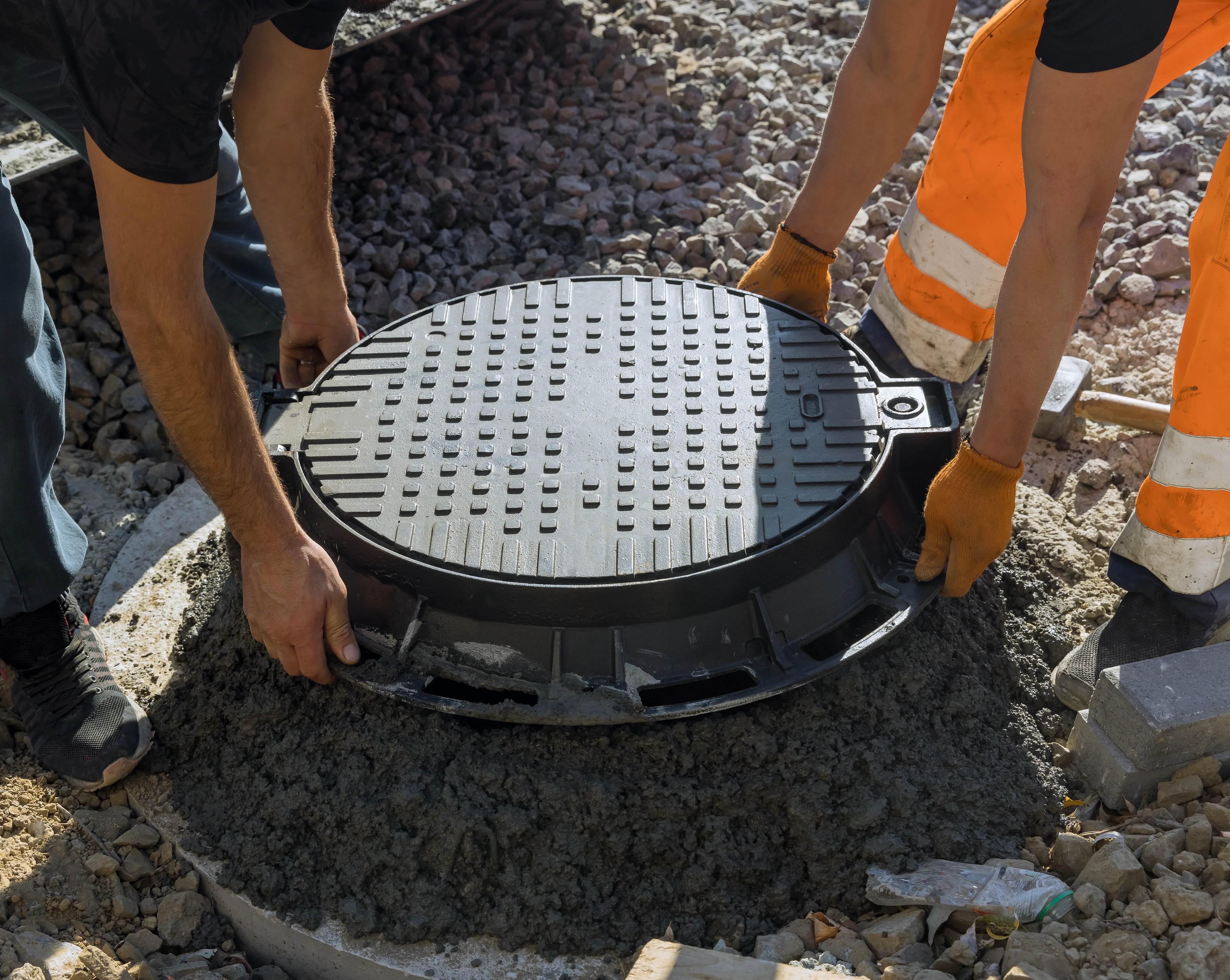 Manhole cover in Saudi Arabia