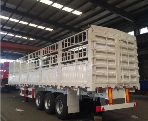 SHACMAN 3 Axles Stake Fence Cargo Trailer