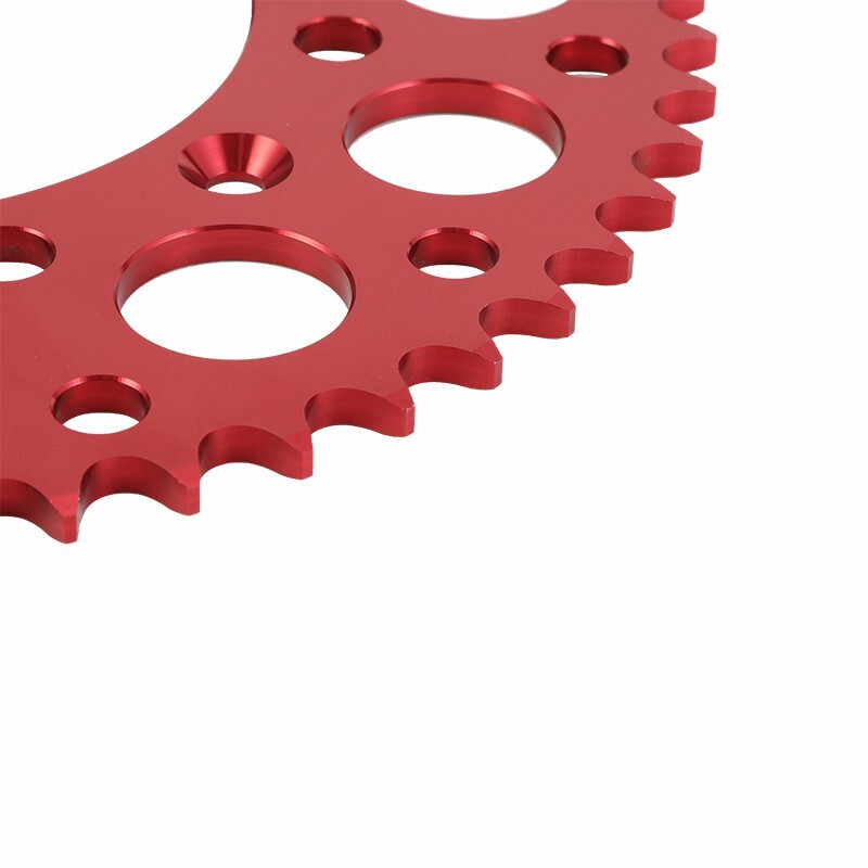 Pignon de roue de moto CNC en alliage d'aluminium 7075T6